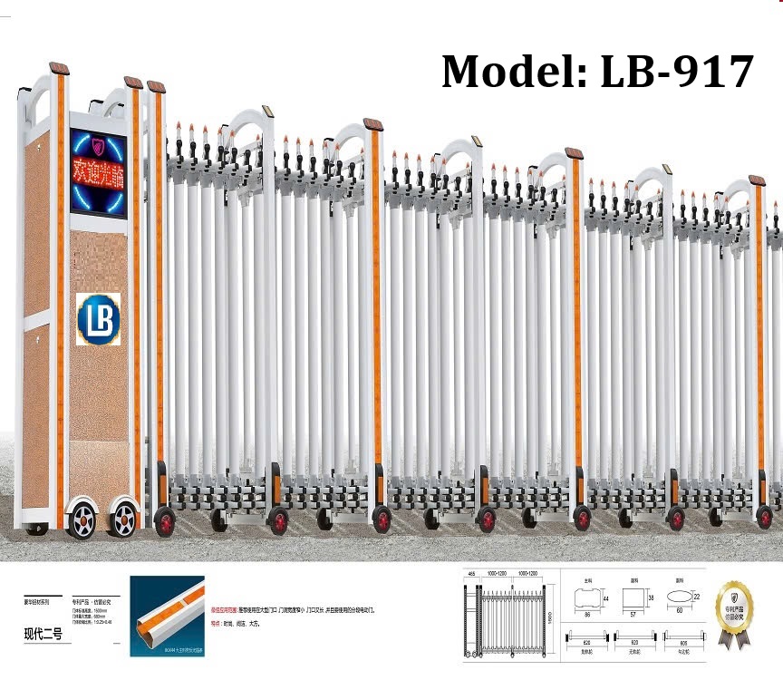Cổng Xếp Nhôm Hợp Kim LB917